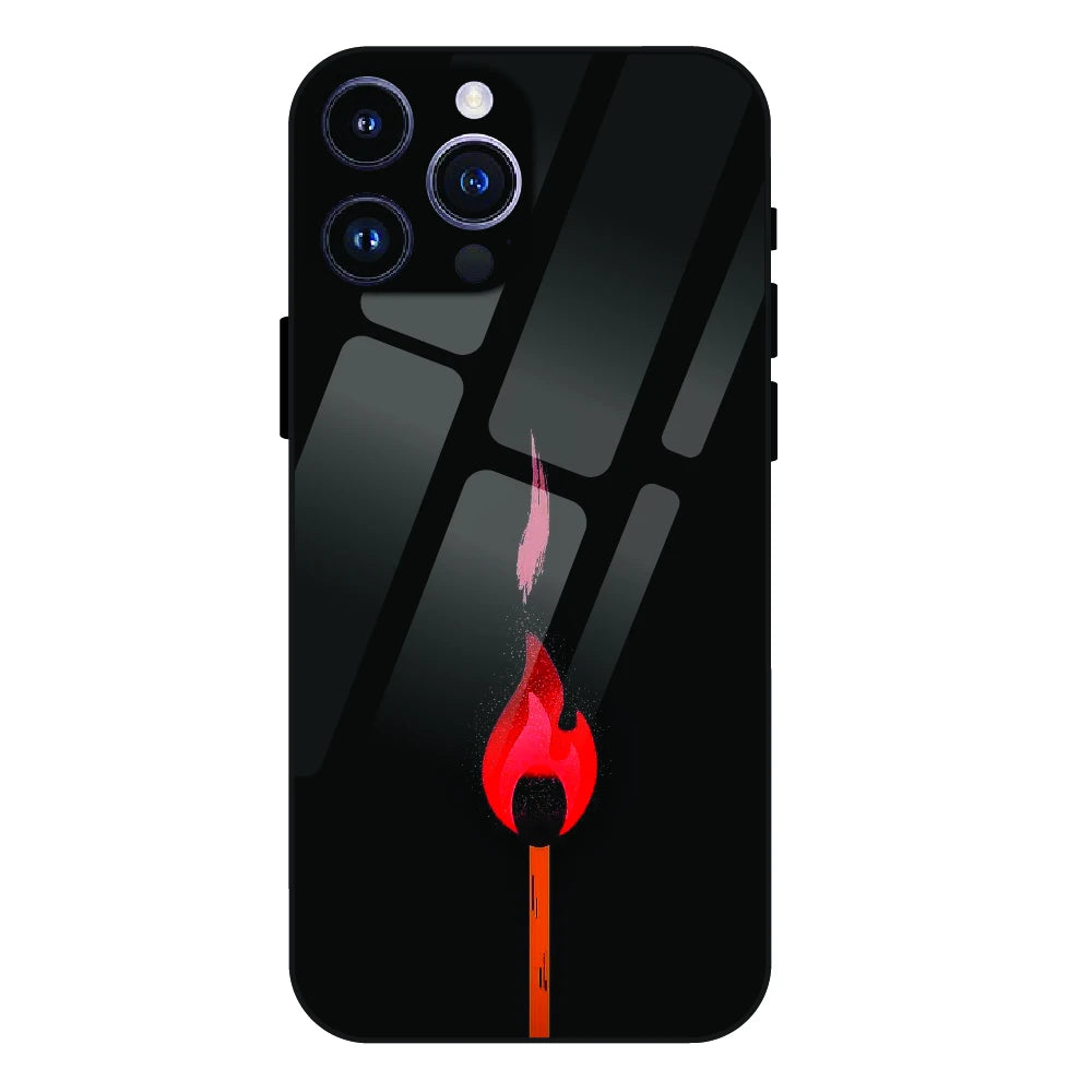 Burning Match - Glass Case For Apple iPhone 14 Pro
