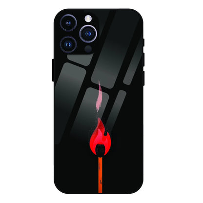 Burning Match - Glass Case For Apple iPhone 14 Pro