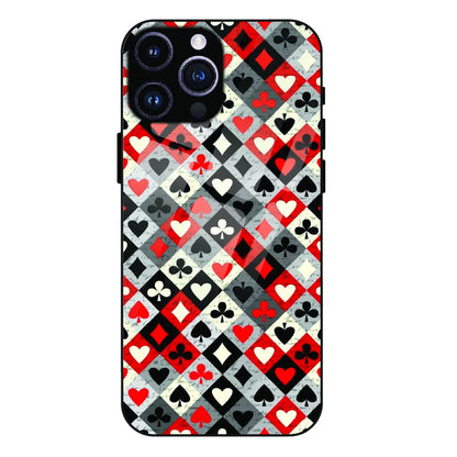 Classic Card Symbols - Glass Case For Apple iPhone 14 Pro