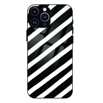 Monochrome Flame Art - Glass Case For Apple iPhone 14 Pro