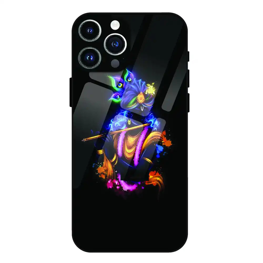 'Abstract Krishna - Glass Case For Apple iPhone 14 Pro Max