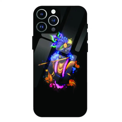 'Abstract Krishna - Glass Case For Apple iPhone 14 Pro Max