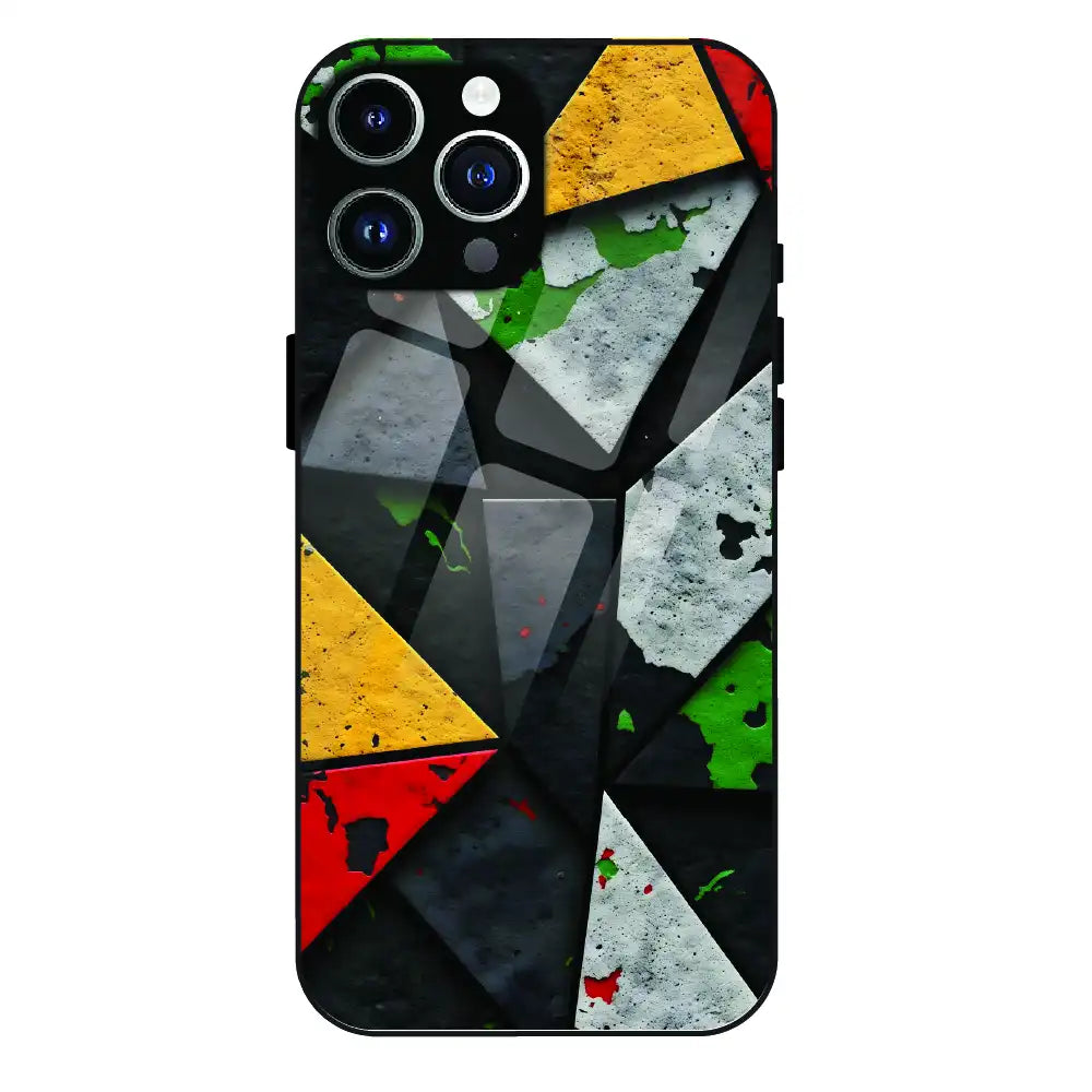 Urban Geometric Color - Glass Case For Apple iPhone 14 Pro Max
