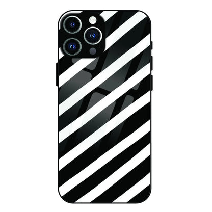 Monochrome Flame Art - Glass Case For Apple iPhone 14 Pro Max