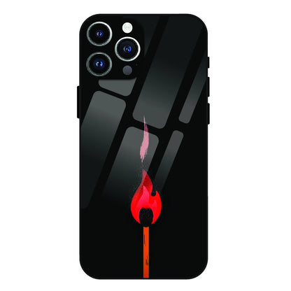 Burning Match - Glass Case For Apple iPhone 14 Pro Max