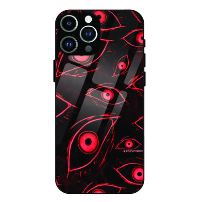 Crimson Eyes Chaos - Glass Case For Apple iPhone 14 Pro Max