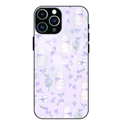 Lavender Bunny Gifts - Glass Case For Apple iPhone 14 Pro Max