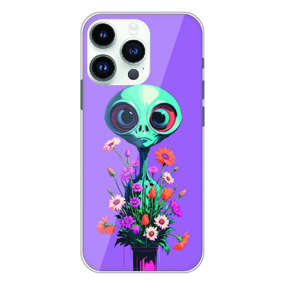 Floral Alien Fantasy - Printed Silicone Case For Apple iPhone 14 Pro Max