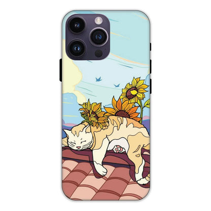 Sleepy Cat Hard Case Apple iPhone 14 Pro Max Models