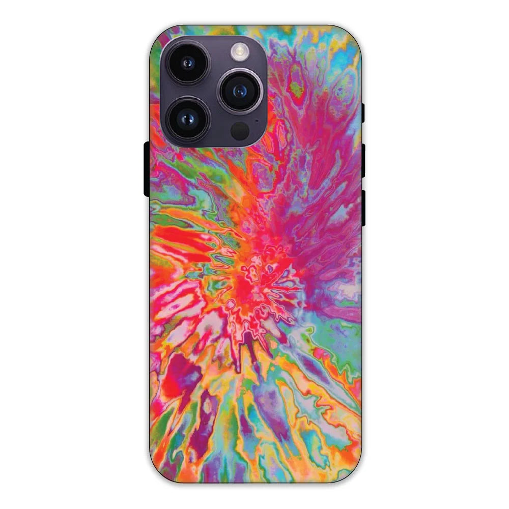 Orange Splash Tie Dye Hard Case Apple iPhone 14 Pro Max Models