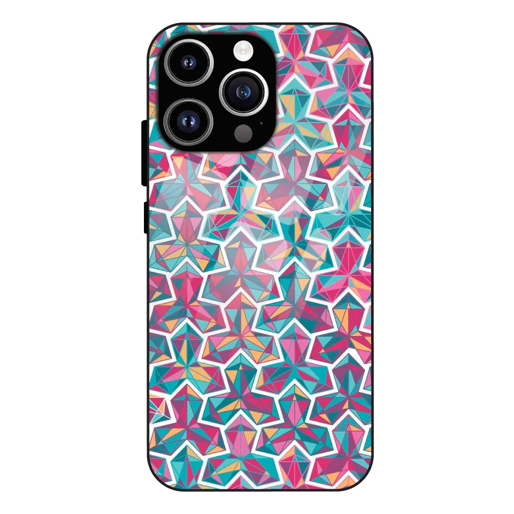 Colorful Abstract - Glass Case For Apple iPhone 14 Pro Max