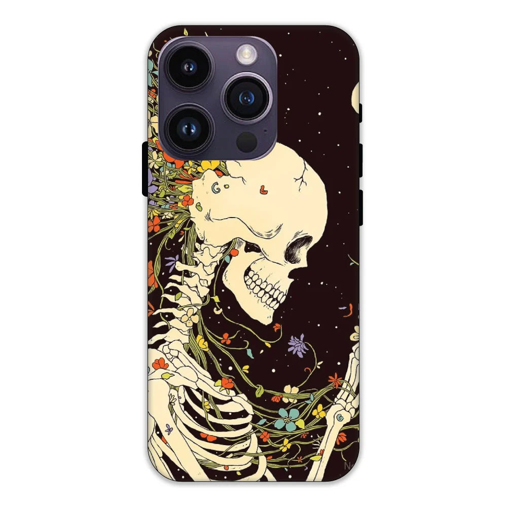 Floral Skeleton Hard Case Apple iPhone 14 Pro Max Models