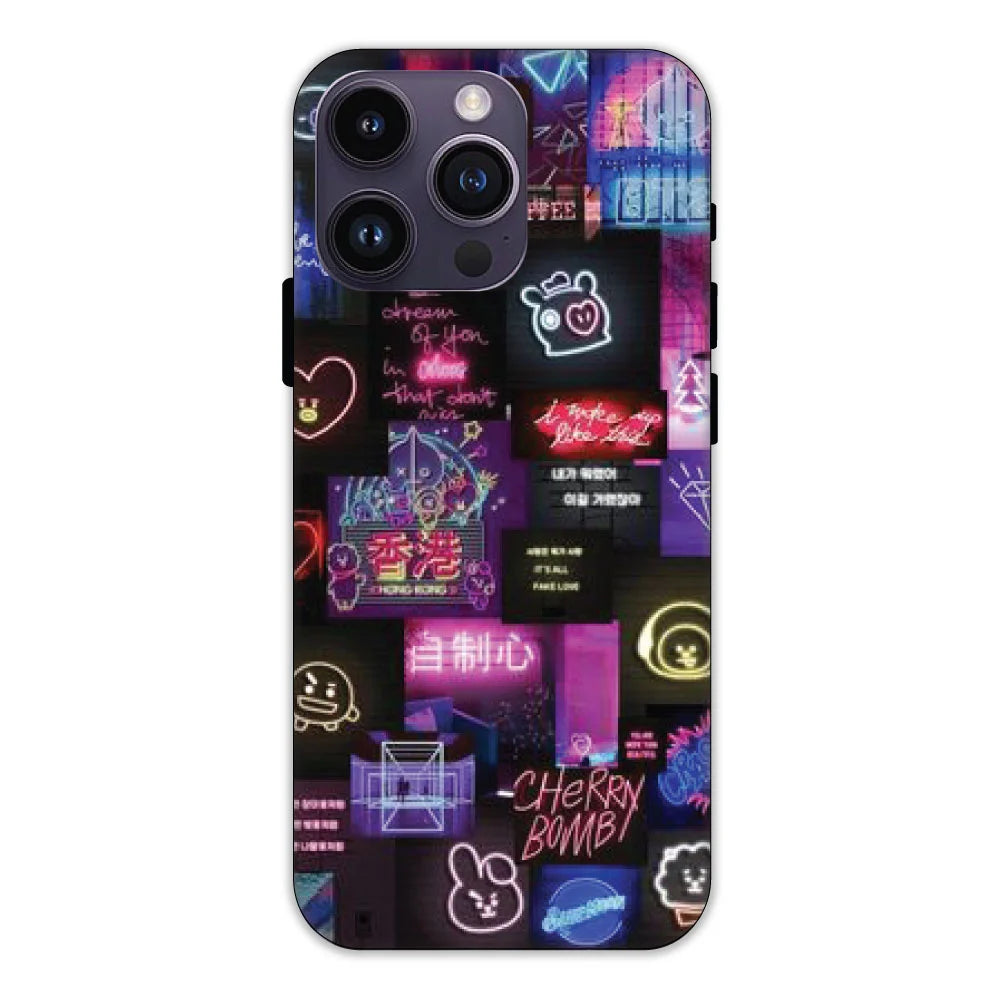 Neon Collage Hard Case Apple iPhone 14 Pro Max Models