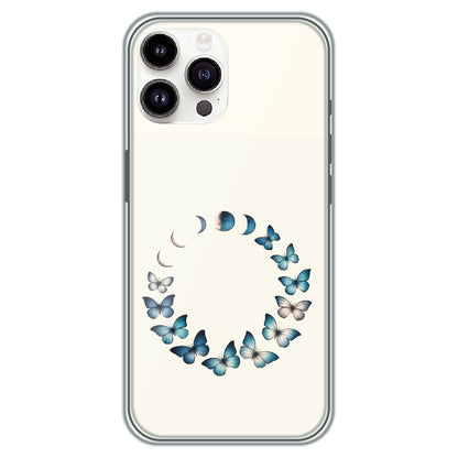 Butterfly Moon Cycle - Printed Silicone Case for Apple iPhone 14 Pro Max