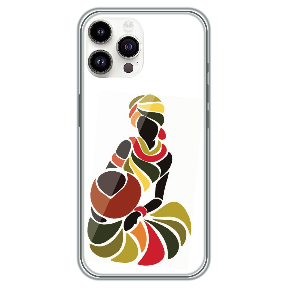 Colorful Silhouette - Printed Silicone Case for Apple iPhone 14 Pro Max