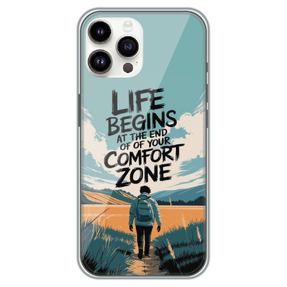 Comfort Zone Quote - Printed Silicone Case for Apple iPhone 14 Pro Max