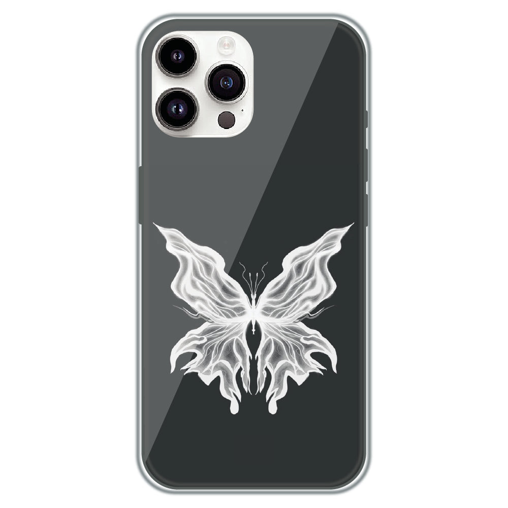 Ghost Butterfly - Printed Silicone Case for Apple iPhone 14 Pro Max