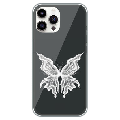 Ghost Butterfly - Printed Silicone Case for Apple iPhone 14 Pro Max