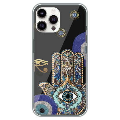 Hamsa Protection - Printed Silicone Case for Apple iPhone 14 Pro Max