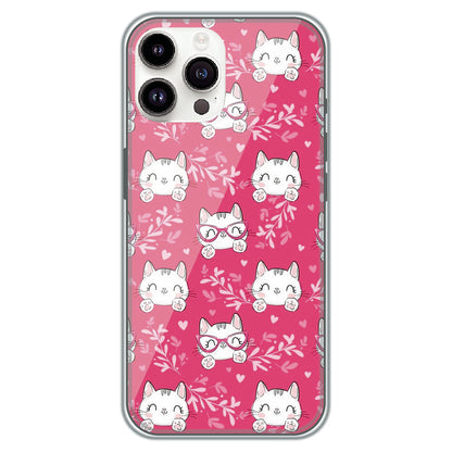 Kitty in Pink - Printed Silicone Case for Apple iPhone 14 Pro Max