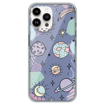Pastel Planet Vector - Printed Silicone Case for Apple iPhone 14 Pro Max