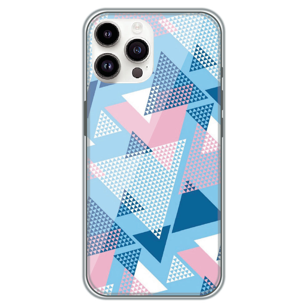 Pastel Triangles - Printed Silicone Case for Apple iPhone 14 Pro Max
