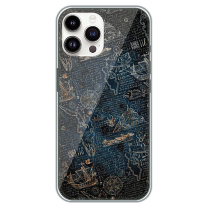 Pirate's Treasure Map - Printed Silicone Case for Apple iPhone 14 Pro Max