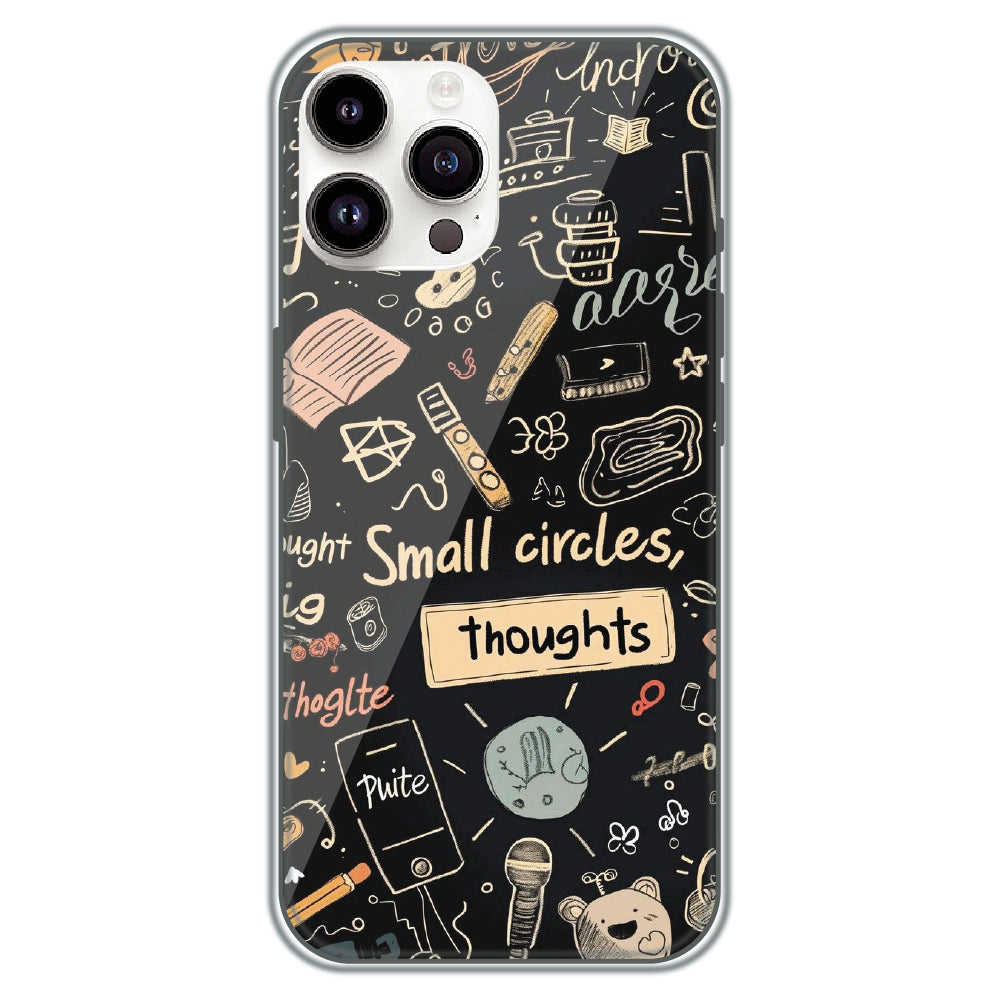 Small Circles, Big Thoughts - Printed Silicone Case for Apple iPhone 14 Pro Max