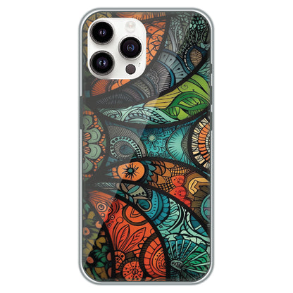 Stained Glass Paisley - Printed Silicone Case for Apple iPhone 14 Pro Max