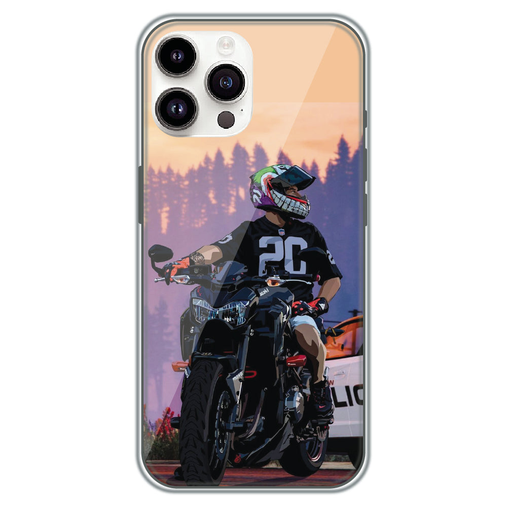 Sunset Rider - Printed Silicone Case for Apple iPhone 14 Pro Max