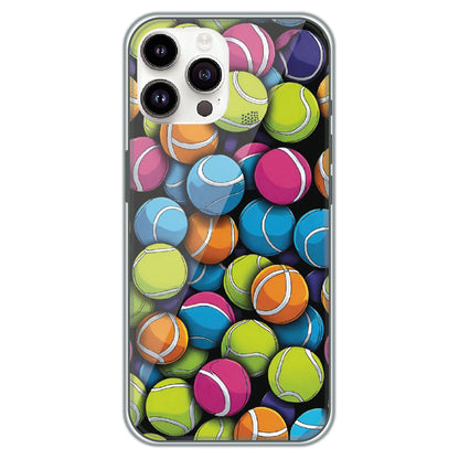 Tennis Ball Pile - Printed Silicone Case for Apple iPhone 14 Pro Max