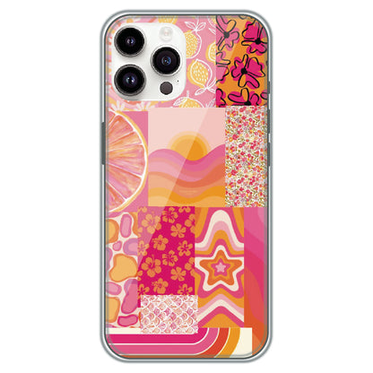 Tropical Pink Collage - Printed Silicone Case for Apple iPhone 14 Pro Max