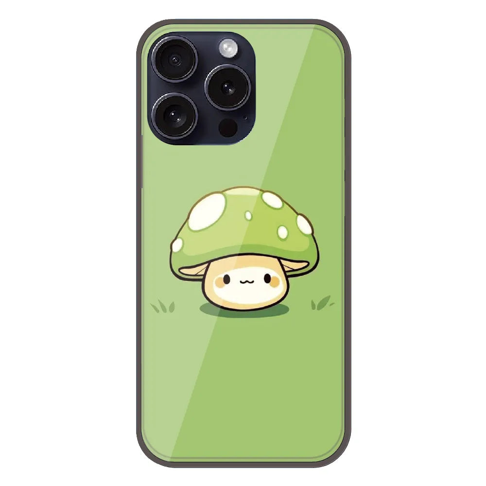 Cute Mushroom Character - Printed Silicone Case For Apple iPhone 14 Pro Max