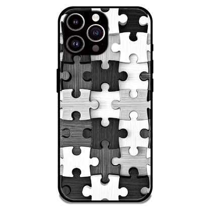 Maze - Glossy Metal Silicone Case For Apple iPhone 14 Pro Max