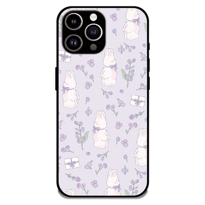 Lavender Bunny Gifts - Glossy Metal Silicone Case For Apple iPhone 14 Pro Max