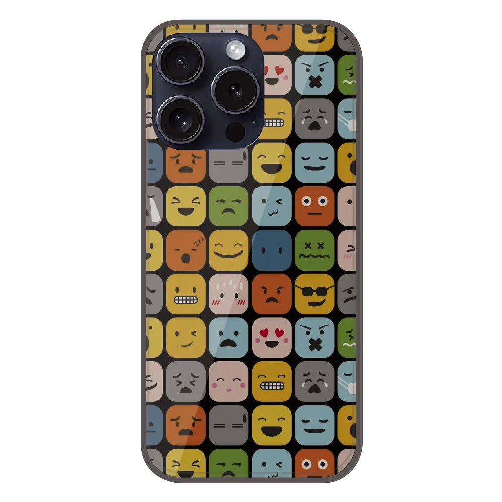 Colorful Expression Pattern - Printed Silicone Case For Apple iPhone 14 Pro Max