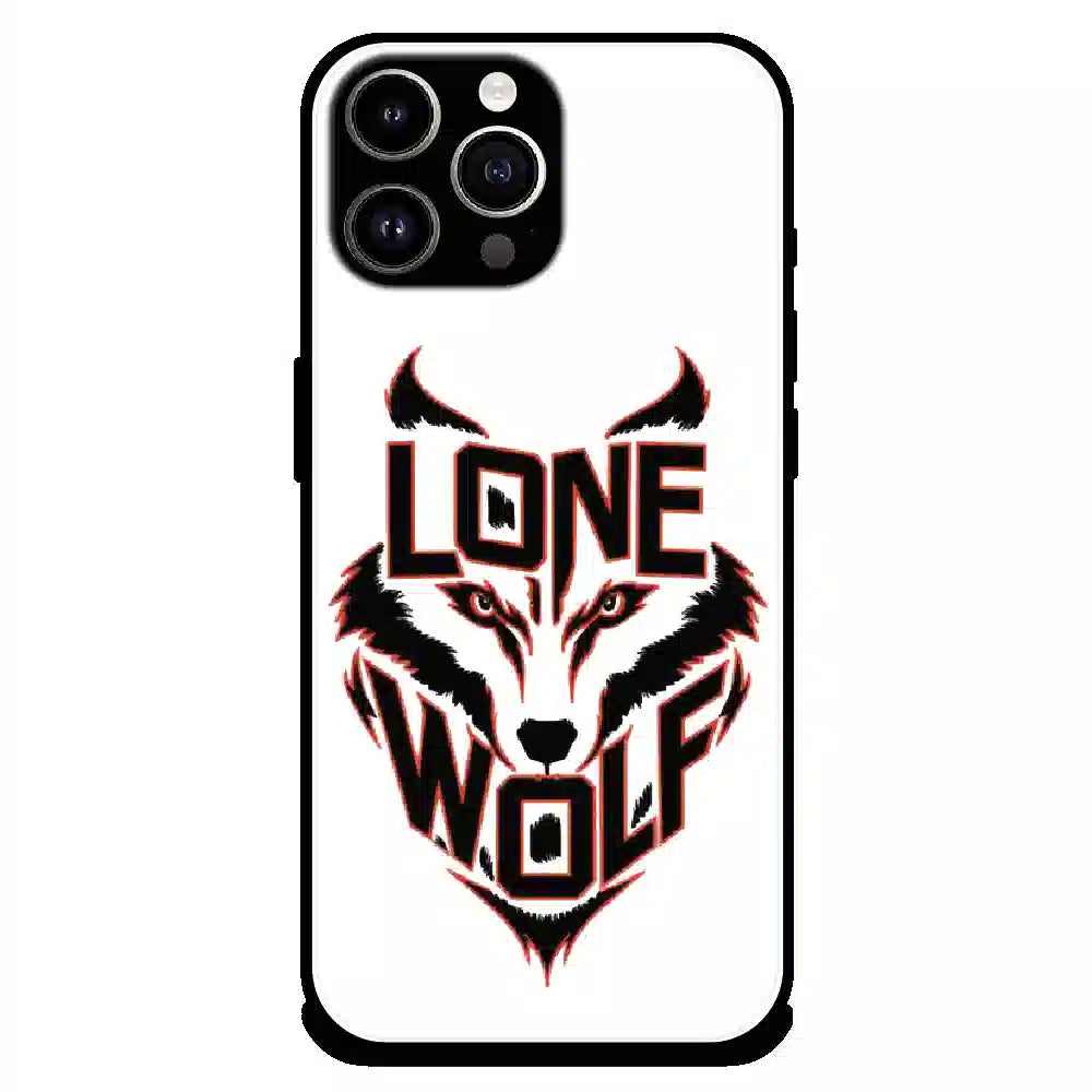 Lone Wolf Power Art - Glossy Metal Silicone Case For Apple iPhone 14 Pro Max