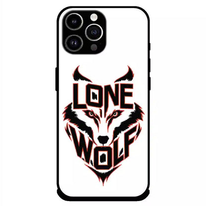 Lone Wolf Power Art - Glossy Metal Silicone Case For Apple iPhone 14 Pro Max
