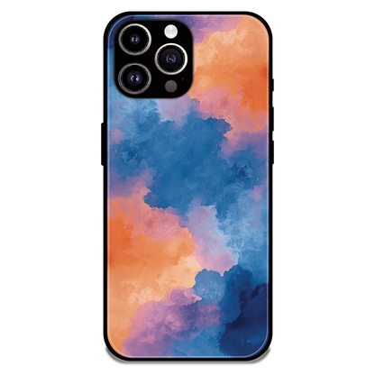 Abstract Pastel Cloud Geometry - Glossy Metal Silicone Case For Apple iPhone 14 Pro Max