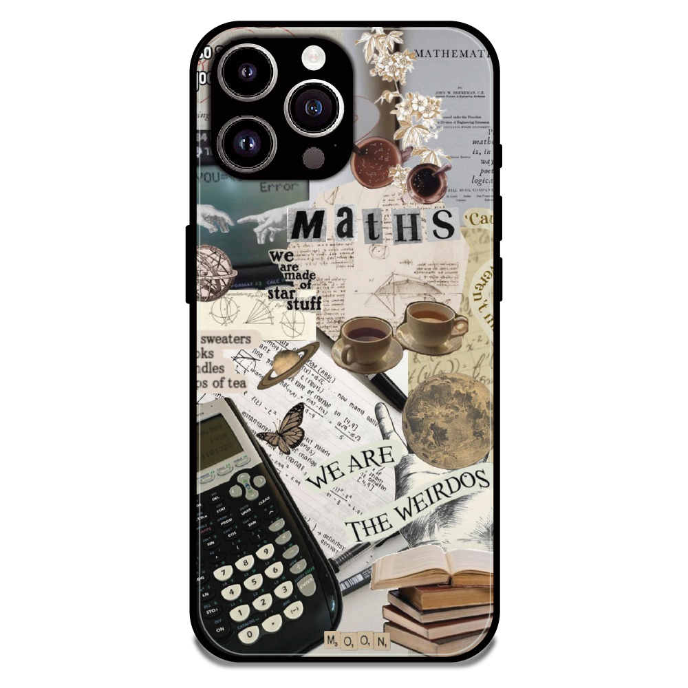 Study Vibes Maths - Glossy Metal Silicone Case For Apple iPhone 14 Pro Max