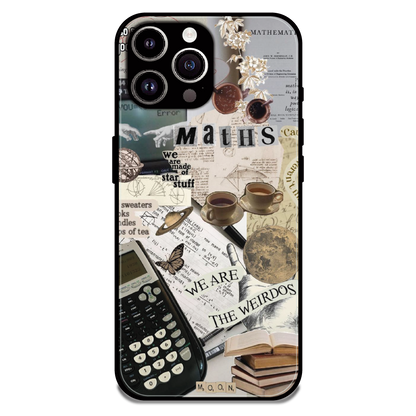 Study Vibes Maths - Glossy Metal Silicone Case For Apple iPhone 14 Pro Max