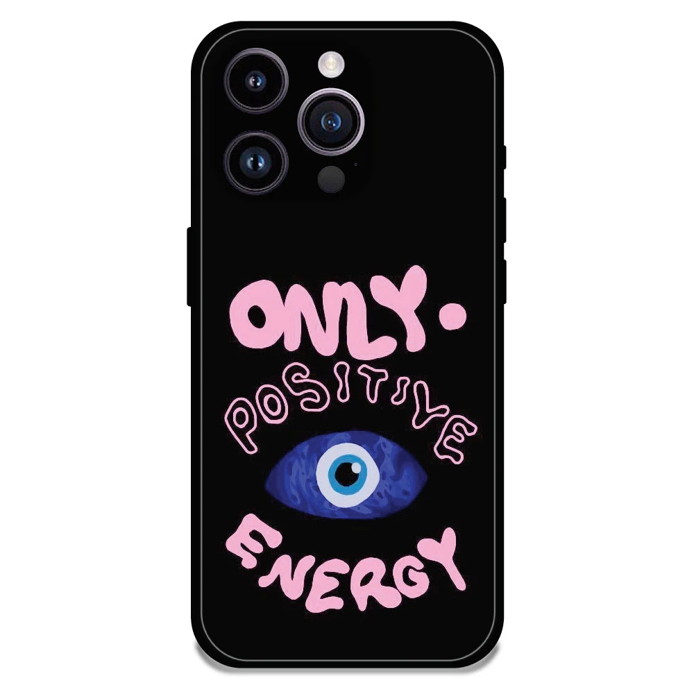 Only Positive Energy Evil Eye - Glossy Metal Silicone Case For Apple iPhone 14 Pro Max
