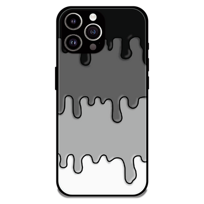 Smoky Drip Abstract - Glossy Metal Silicone Case For Apple iPhone 14 Pro Max