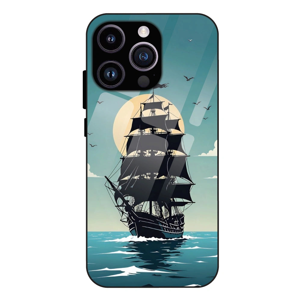 Nautical Sea Adventure - Glass Case For Apple iPhone 14 Pro