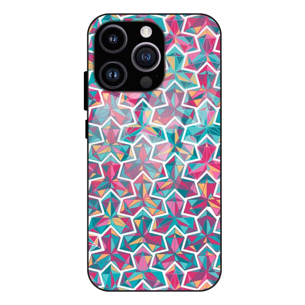 Colorful Abstract - Glass Case For Apple iPhone 14 Pro
