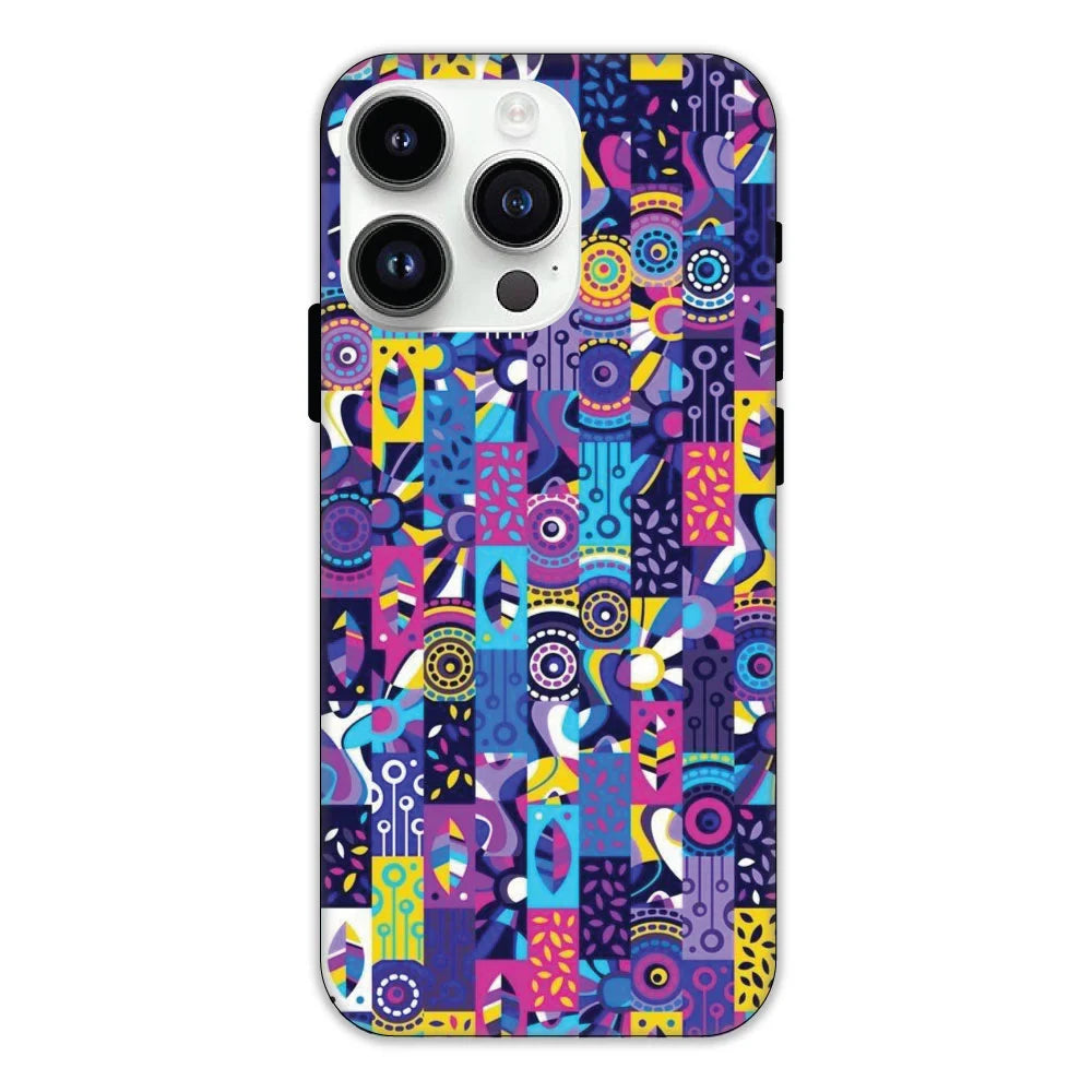 Purple Geometric Art Apple iPhone 14 Pro Models