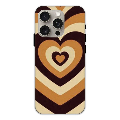 Brown Hearts Hard Case Apple IPhone 14 Pro Models