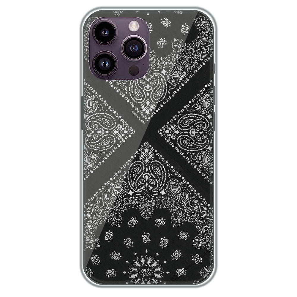 Black Bandana - Printed Silicone Case for Apple iPhone 14 Pro