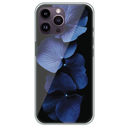 Blue Hydrangea - Printed Silicone Case for Apple iPhone 14 Pro