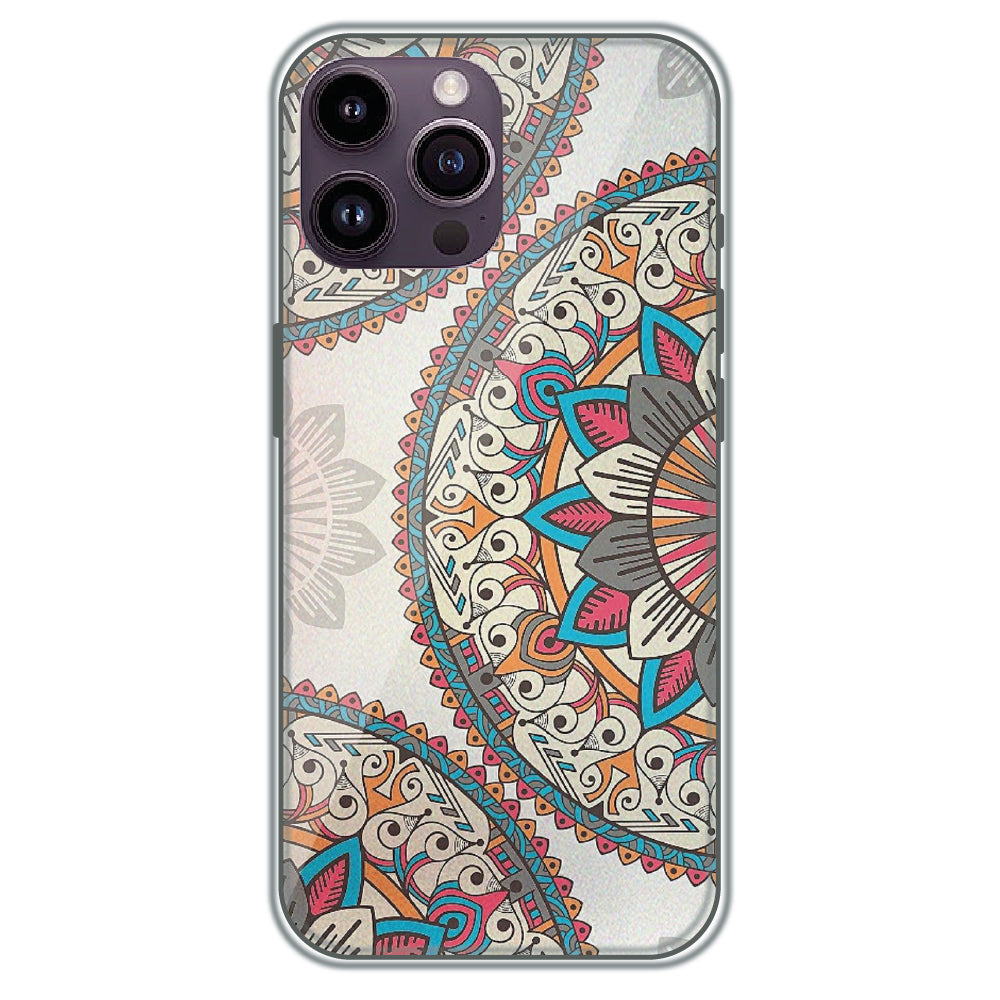 Boho Mandala - Printed Silicone Case for Apple iPhone 14 Pro